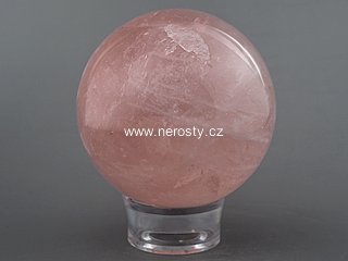 rose quartz, sphere